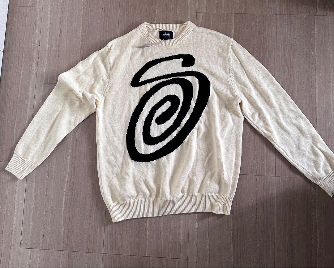 Stussy curly S sweater, Men's Fashion, Coats, Jackets and