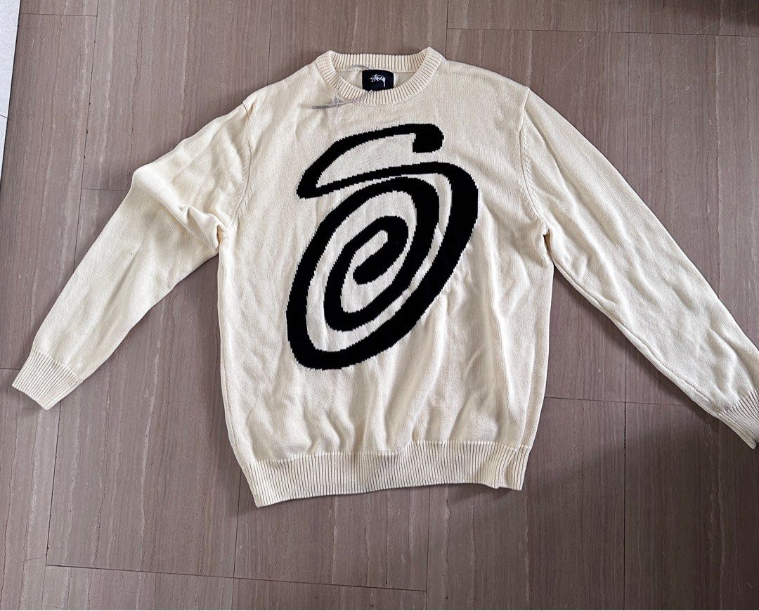 店舗限定Stussy Curly S logo Sweater Mサイズ トップス