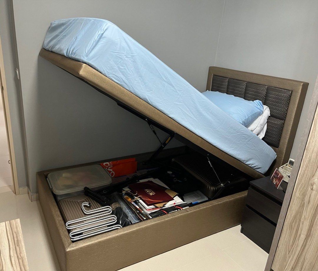 SUPER SINGLE STORAGE BED FRAME (including delivery), Furniture & Home