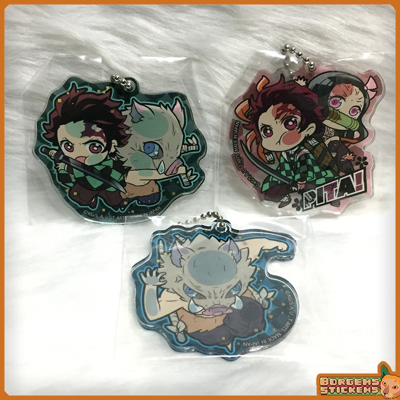 Tanjiro, Nezuko, Inosuke - Acrylic Keychain - Kimetsu no Yaiba / Demon ...