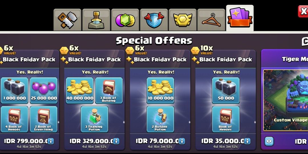 Tawaran Spesial Clash Of Clans, Tiket & Voucher, Kartu Hadiah & Voucher