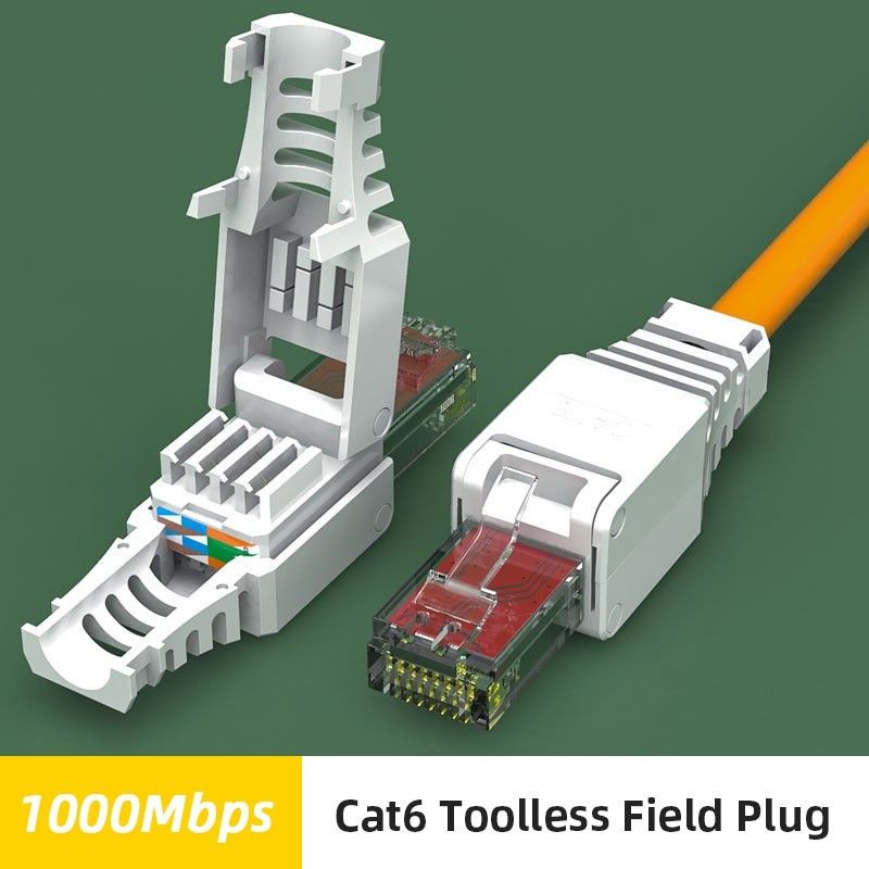 Tool Free RJ45 CAT6 Connector Termination Plugs,23AWG to 26AWG