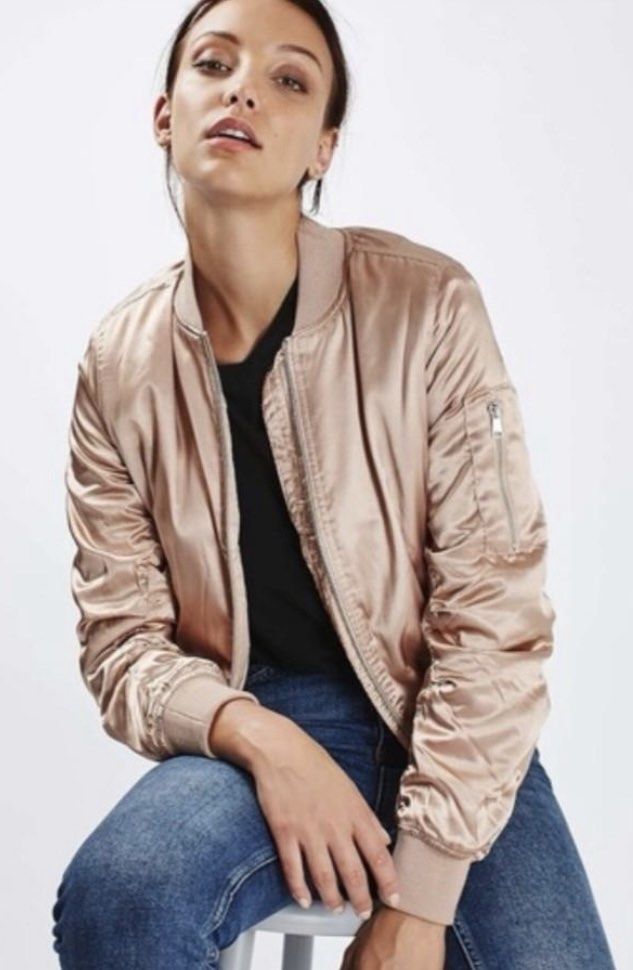 Lucky Brand, Jackets & Coats, Lucky Brand Faux Fur Bomber Jacket In Dusty  Rose