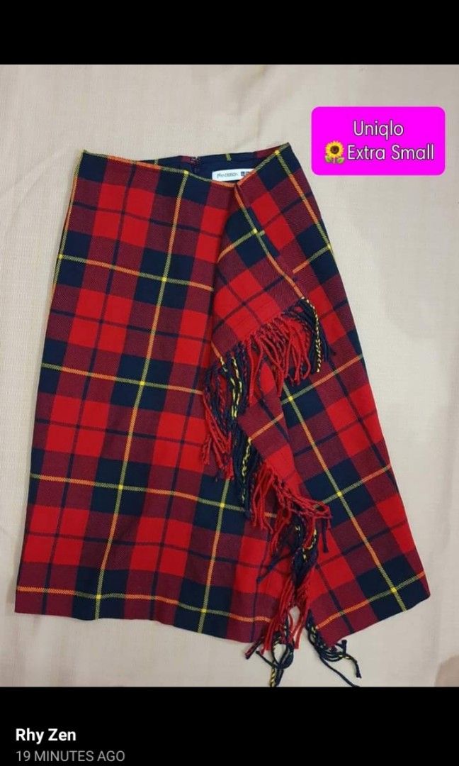Uniqlo fringe skirt cheap