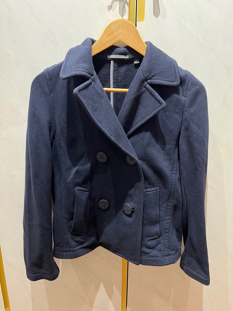 Uniqlo pea coat, Women's Fashion, Coats, Jackets and Outerwear on Carousell