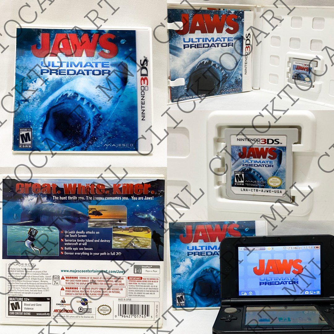 jaws-ultimate-predator-3ds-game-video-gaming-video-games-nintendo-on-carousell