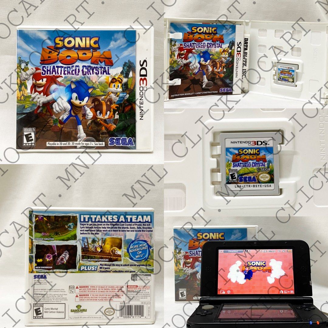 Sonic Boom Shattered Crystal 3DS Game (Category: Nintendo) located in Manila. Submitted by _clicktocartmnl (Listing ID 1198797850, Image 1). Description: 🏝SUMMER SUPER SALE 2023 🏝 PRICE DROP 🚨PRICE DROP 🚨PRICE DROP🚨 ❌NO LOW BALL OFFERS DURING THE PROMO TIME PERIOD ❌ ————————————————— |✅🍀STILL AVAILABLE🍀 ✅| ————————————————— 🎮👾ITEM DESCRIPTION 🎮👾 👾USED Game 👾Working 👾No to Trades / Swaps REGION : USA FAQs 📍 PAYMENT FIRST BASIS. 📌 L