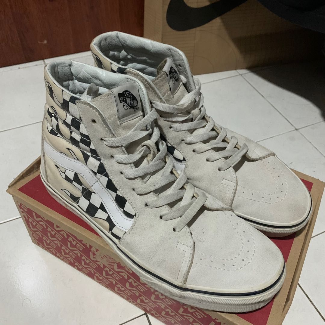 Sk8 hi checkered discount flame