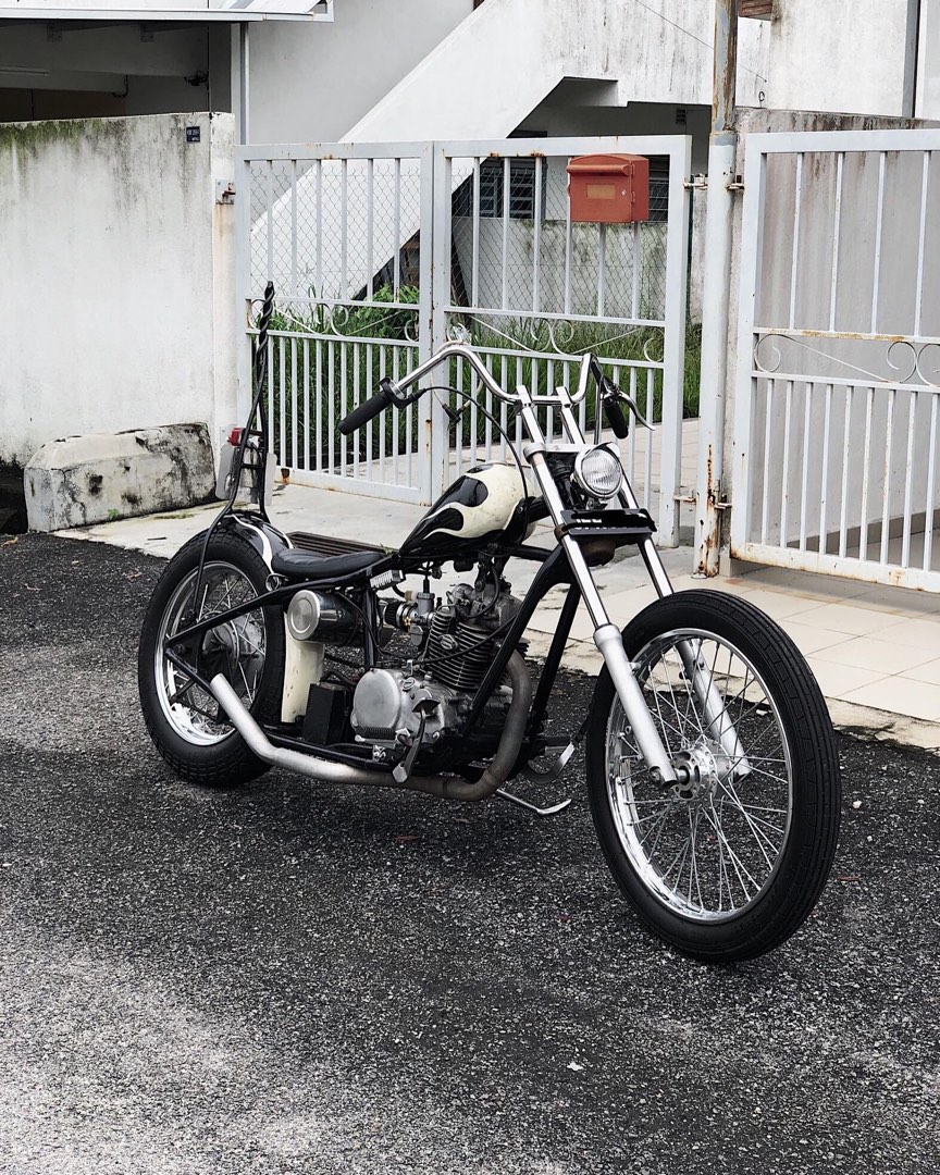 Vintage Jaguh Rigid Slim Chopper Custom Motorbikes on Carousell