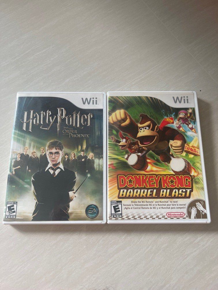 Wii game Harry Potter and donkey kong, Video Gaming, Video Games, Nintendo on Carousell