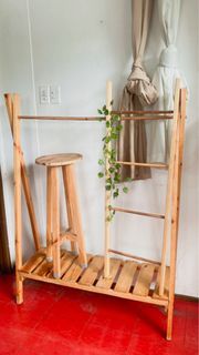 Wooden Rack, Ladder, Plant Stand & Thailand Mannequin