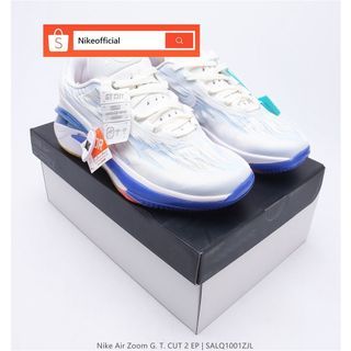 100% Original Nike Air Zoom GT Cut 2 White Blue Basketball Shoes For Men & Women at 50% off! ₱3,780 Only