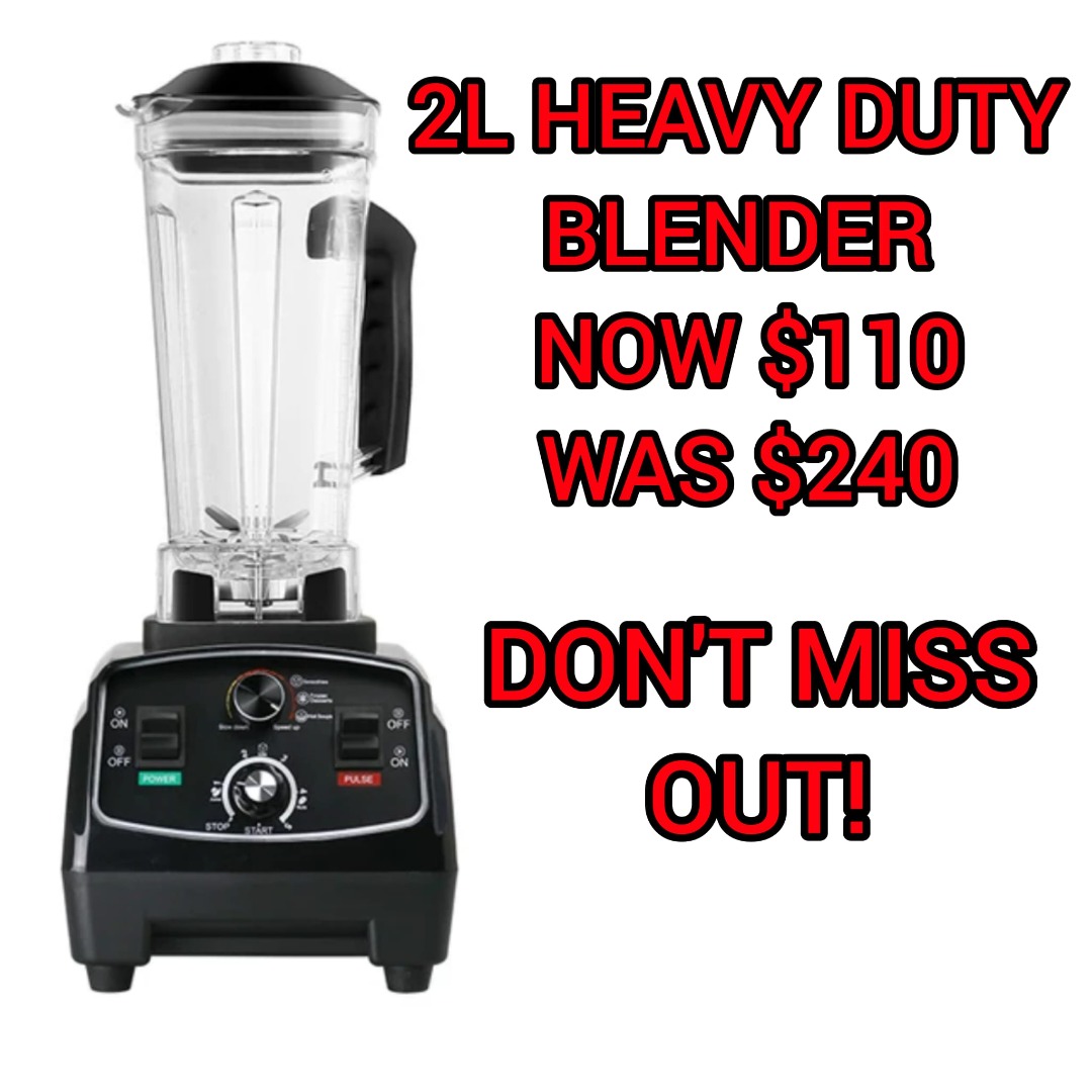 Powerful 2L HeavyDuty Blender + Free Dry Mill, TV & Home Appliances