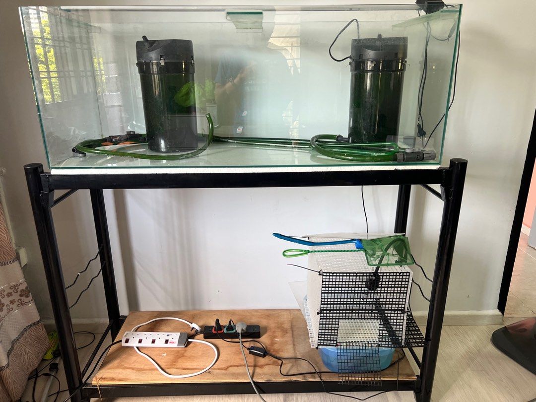 4ft Fish Tank with stand and Canister Filter, Pet Supplies, Homes