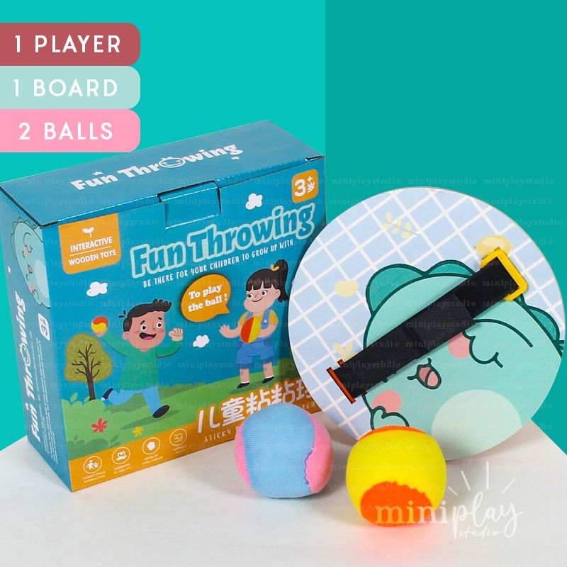 SG LOCAL STOCK Fun Throwing Toss Sticky Ball Catch Outdoor