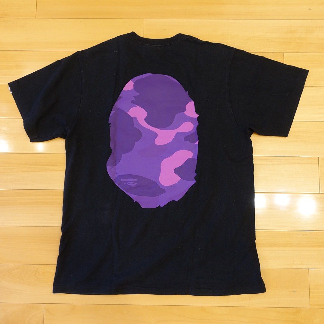 purple a bathing ape shirt