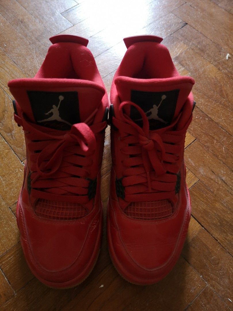 Air Jordan 4 retro fire red singles day Women s Fashion Footwear