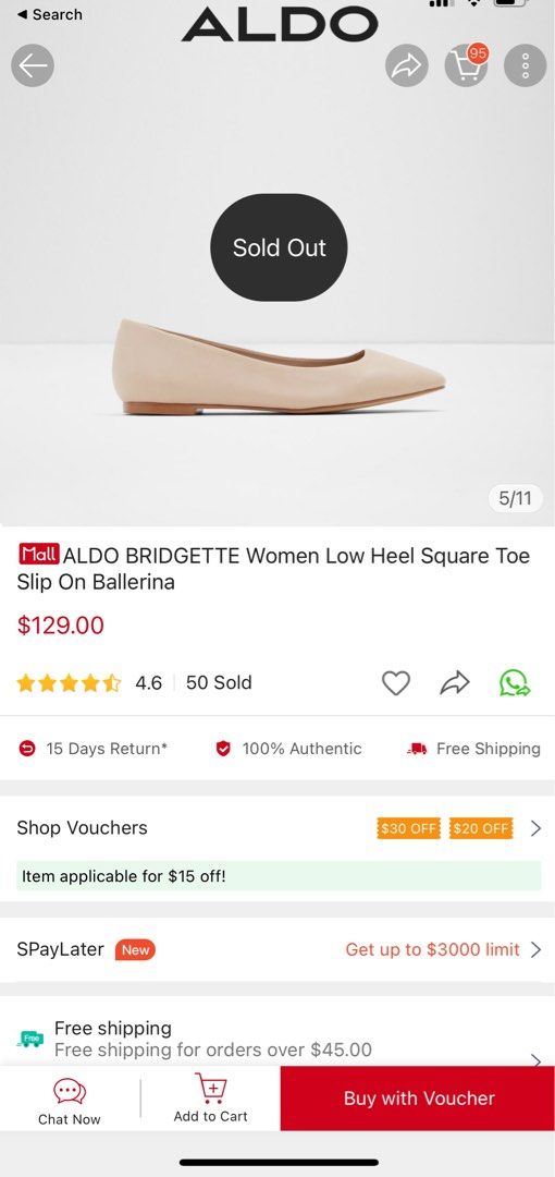 Aldo Slip On Ballerina Women s Fashion Footwear Flats on Carousell