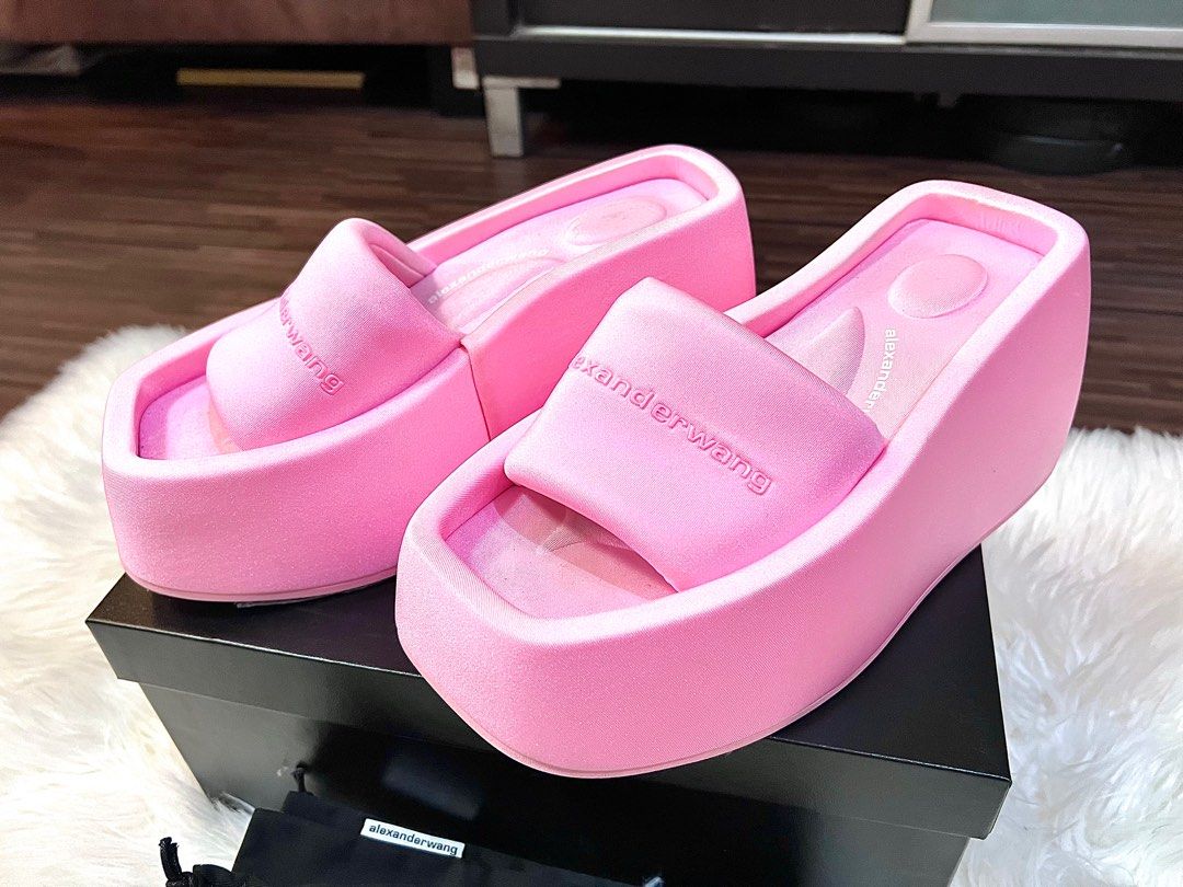 alexander wang slides pink