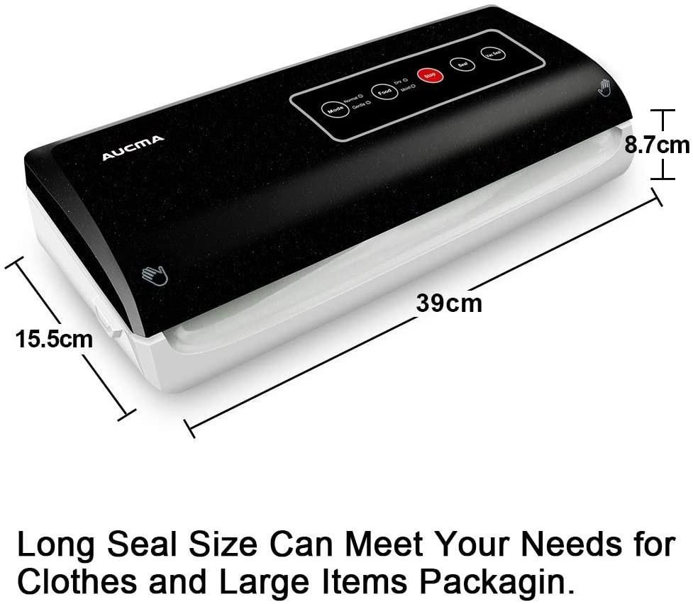Aucma Vacuum Sealer 0.75 Bar with 32 cm Weld Seam and Cutter 5 in 1