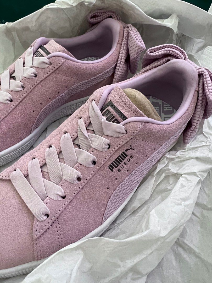 Authentic Puma Suede Bow Women s Fashion Footwear Sneakers on