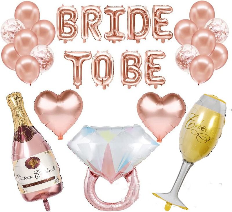Bachelorette Party Decorations, Bridal Shower Decorations, Rose Gold Bridal  Shower Decorations w/ Bride To Be Sash, Bride Balloons,ride To Be Sash