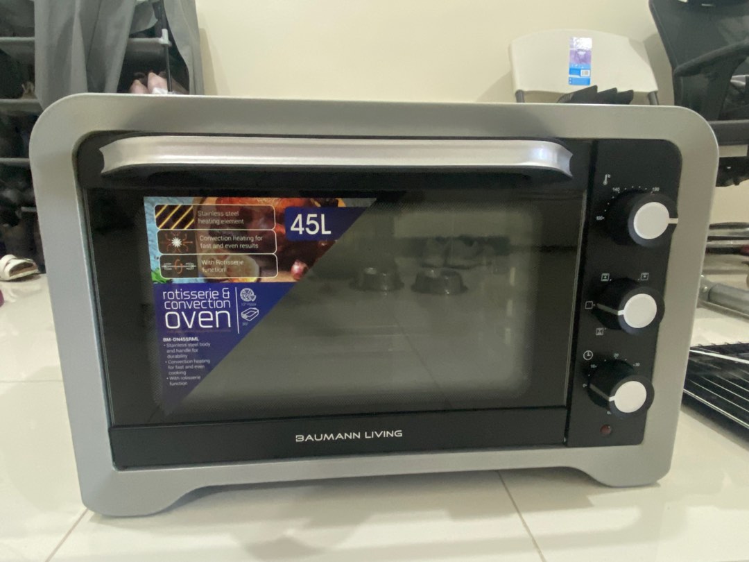 Baumann 45L Convection & Rotisserie Oven, TV & Home Appliances, Kitchen