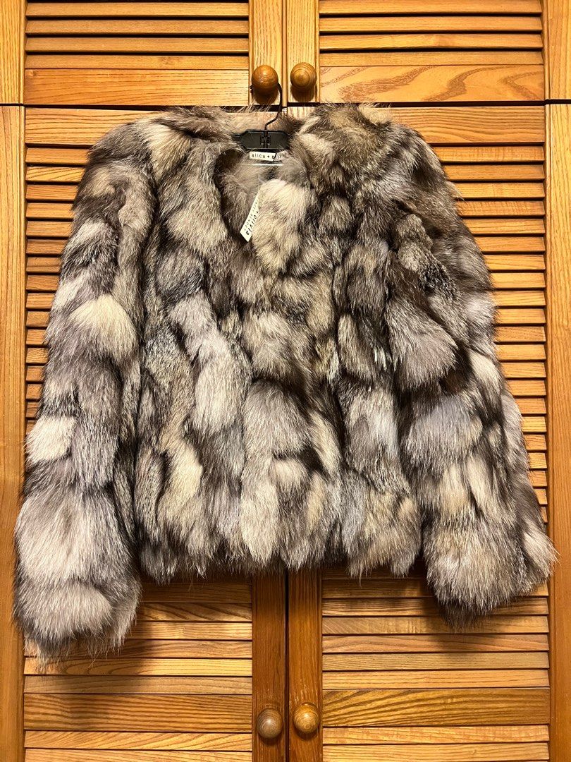 Alice and olivia fur sales coat