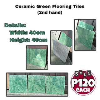 🔥Ceramic Green Flooring Tiles (2nd hand)🔥