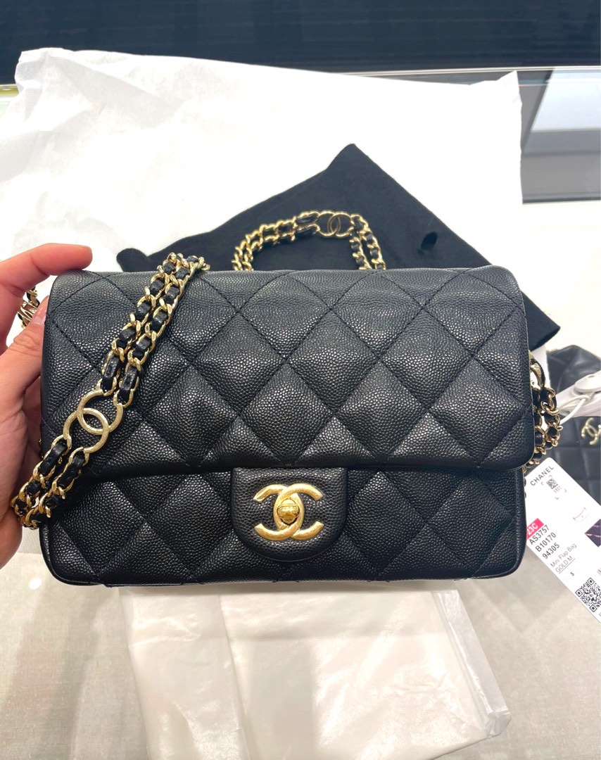 Chanel 23k caviar flap bag, Luxury, Bags & Wallets on Carousell