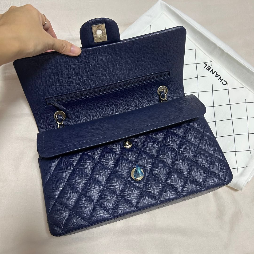 Chanel Navy Blue Classic Flap