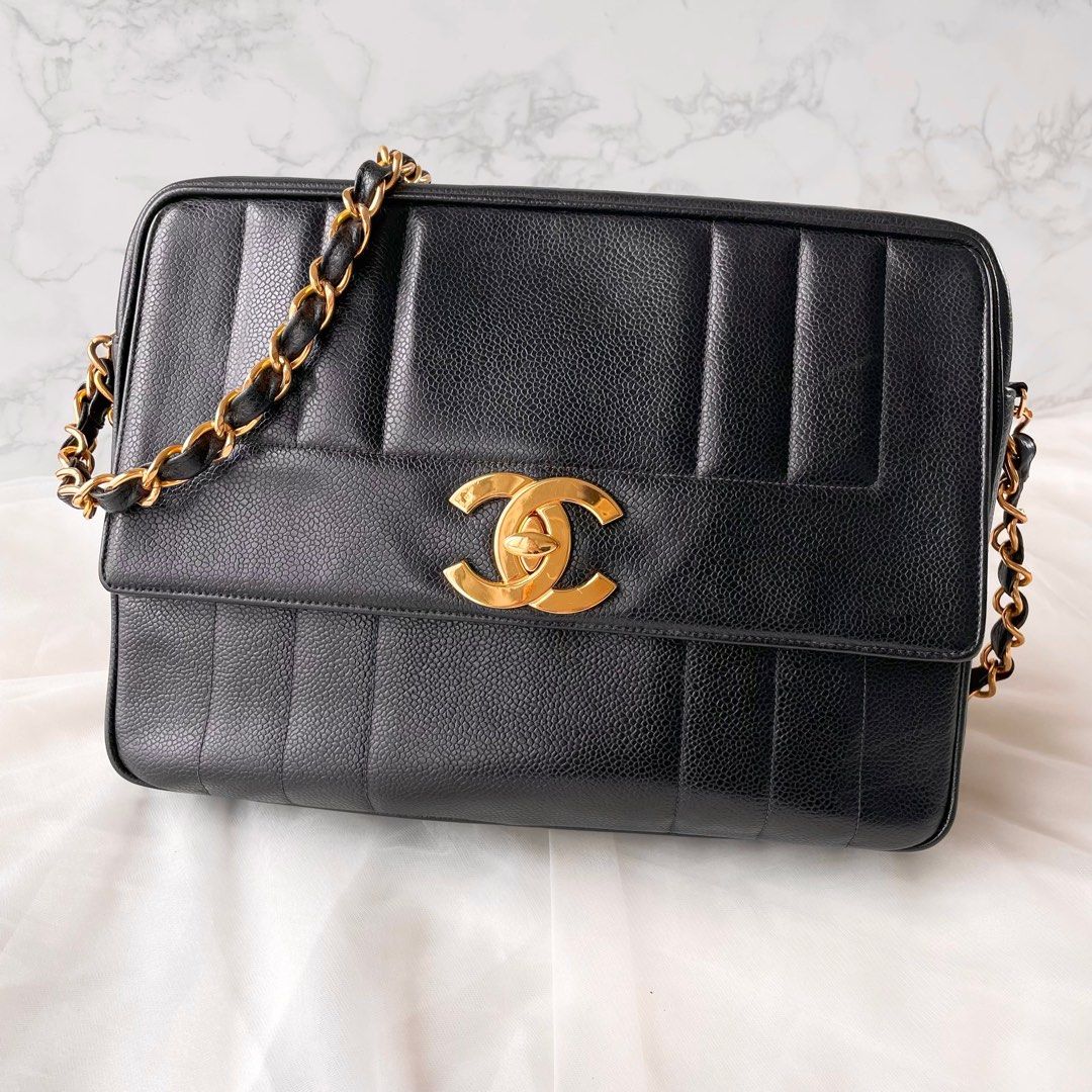 Chanel Matelasse Chain Shoulder Bag Lamb Skin Paris Limited Black Cc