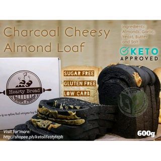 Cheesy Charcoal Almond Bread (Low-Carb Approved) (Sugar Free) 600grams