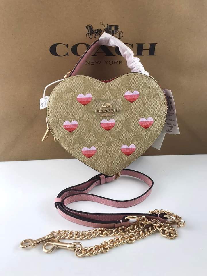 Coach Monogram Heart Cross-Body Bag