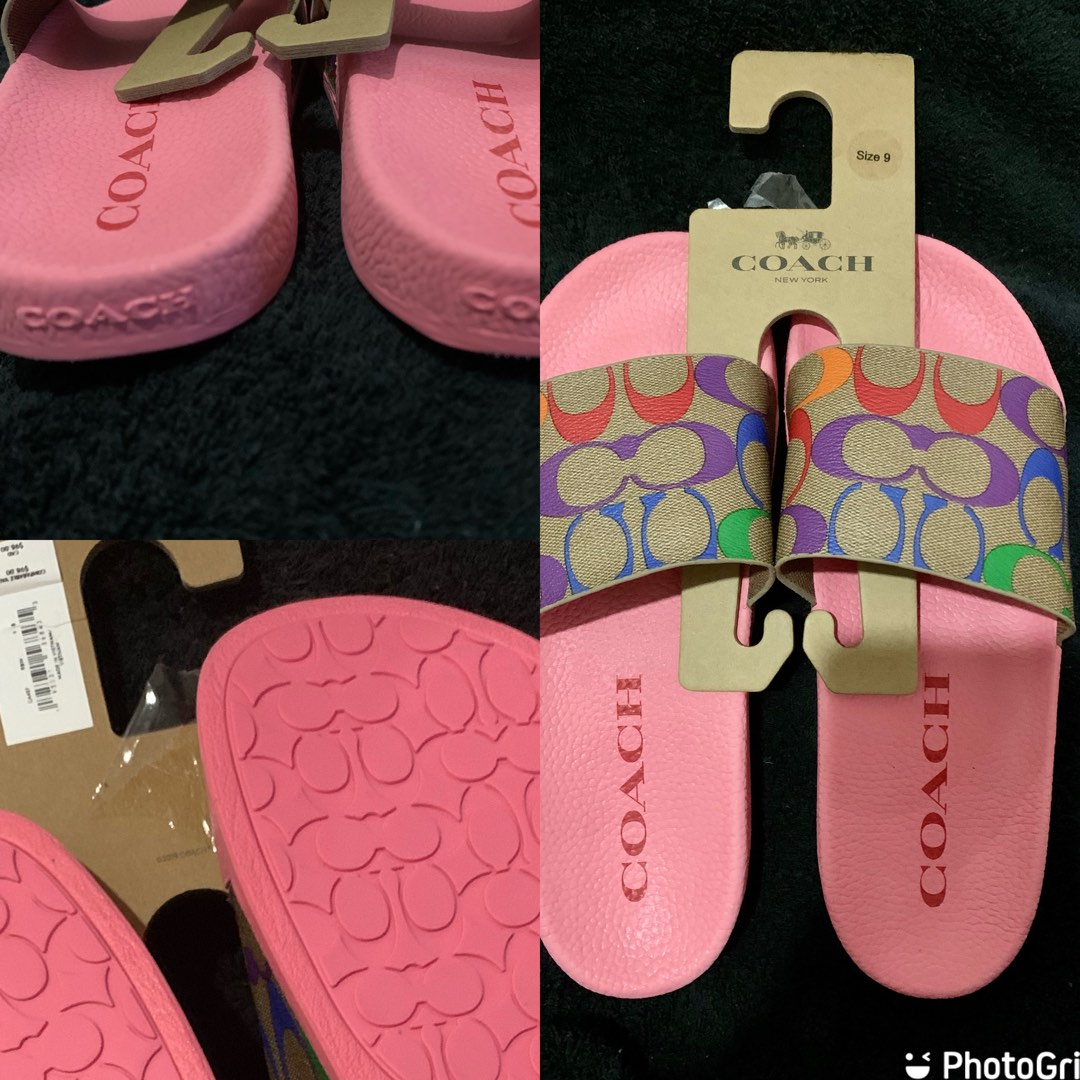 Coach Slides, Women's Fashion, Footwear, Flats & Sandals on Carousell
