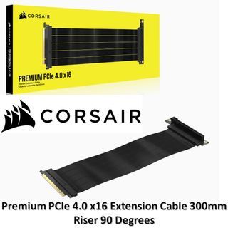 CORSAIR Premium PCIe 4.0 x16 Extension Cable 300mm Riser