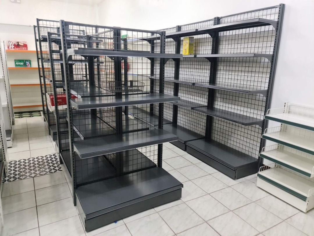 Dark Gray Gondola Display racks high quality commercial rack made in ...