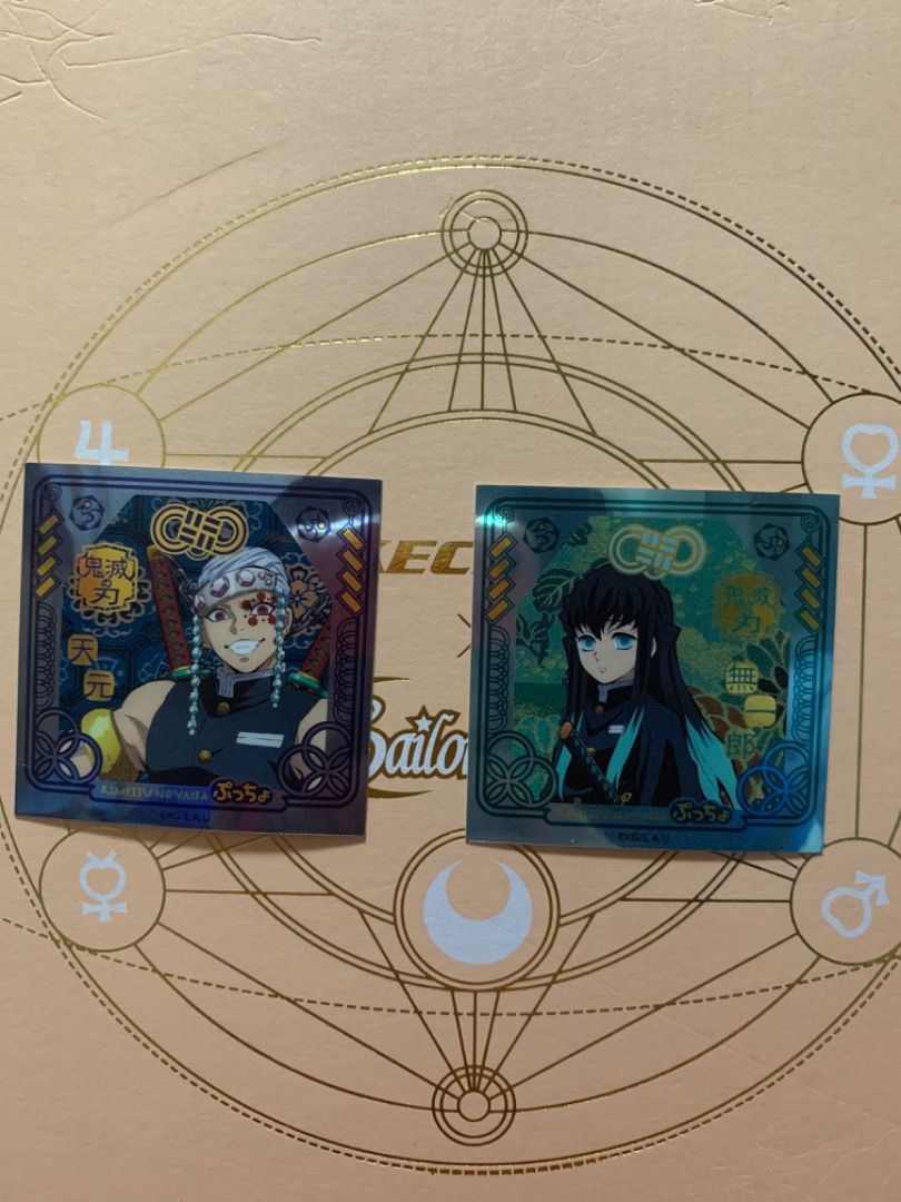 Demon Slayer tengen and muichiro holographic stickers, Hobbies & Toys ...
