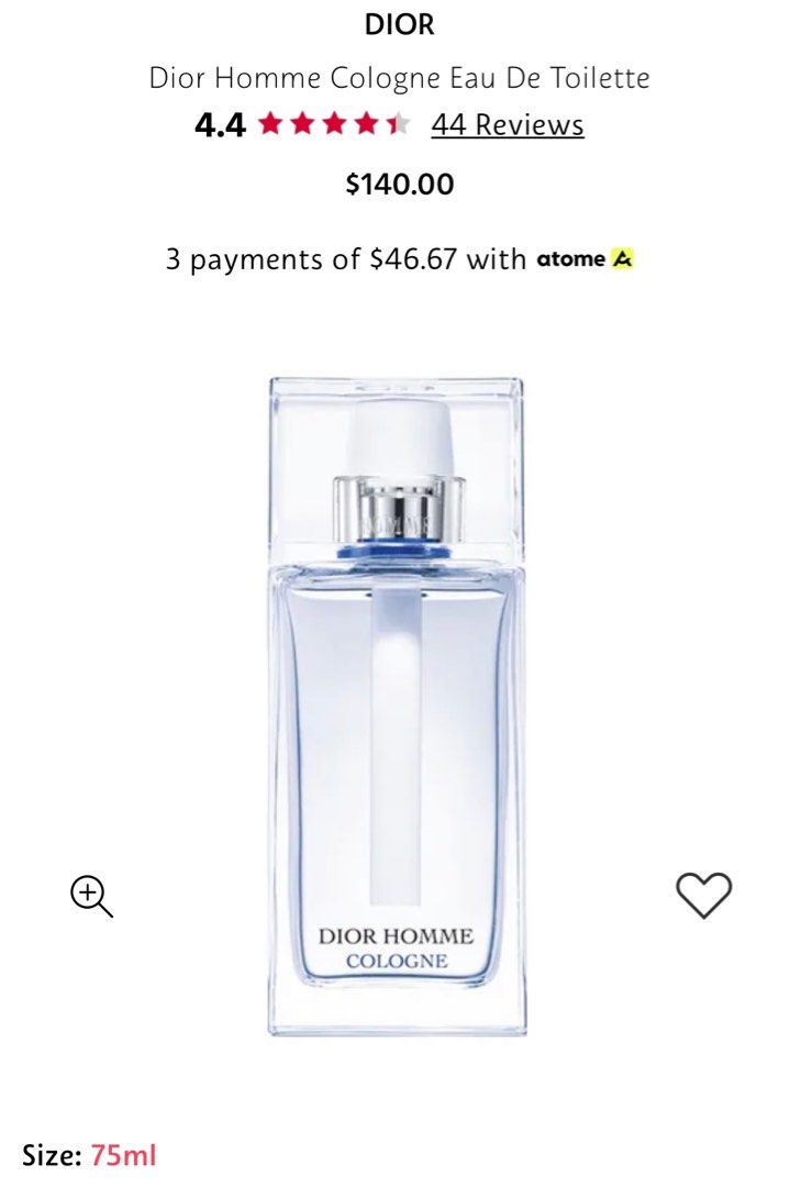 Christian dior homme cologne eau de toilette Outlet