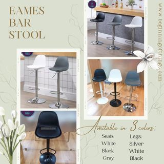 Eames Padded Swivel Bar Stool High Chair