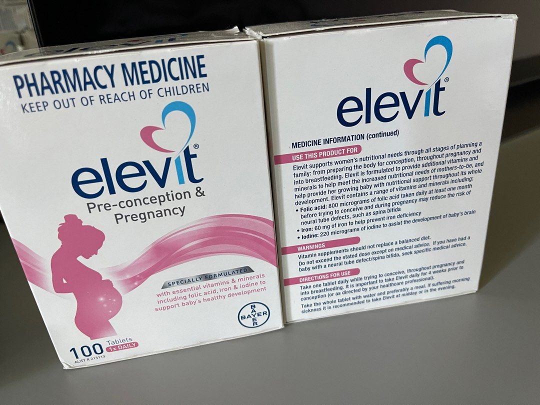 Elevit PreConception & Pregnancy 100 Tablets LAST BOX, Health & Nutrition, Health Supplements