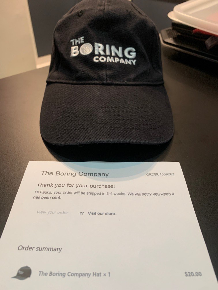 Boring outlet company hat