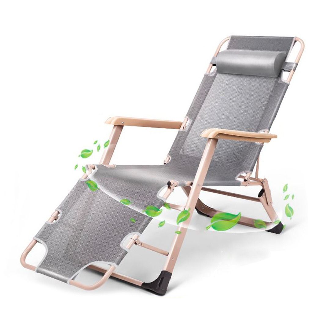 FOLDABLE RECLINING ARMCHAIR PORTABLE ADJUSTABLE CHAIR, Furniture & Home Living, Furniture