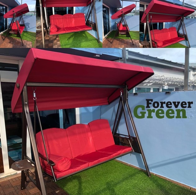 [FREE DELIVERY] Outdoor Sheltered Swing Chair with Cushion, Furniture & Home Living, Outdoor