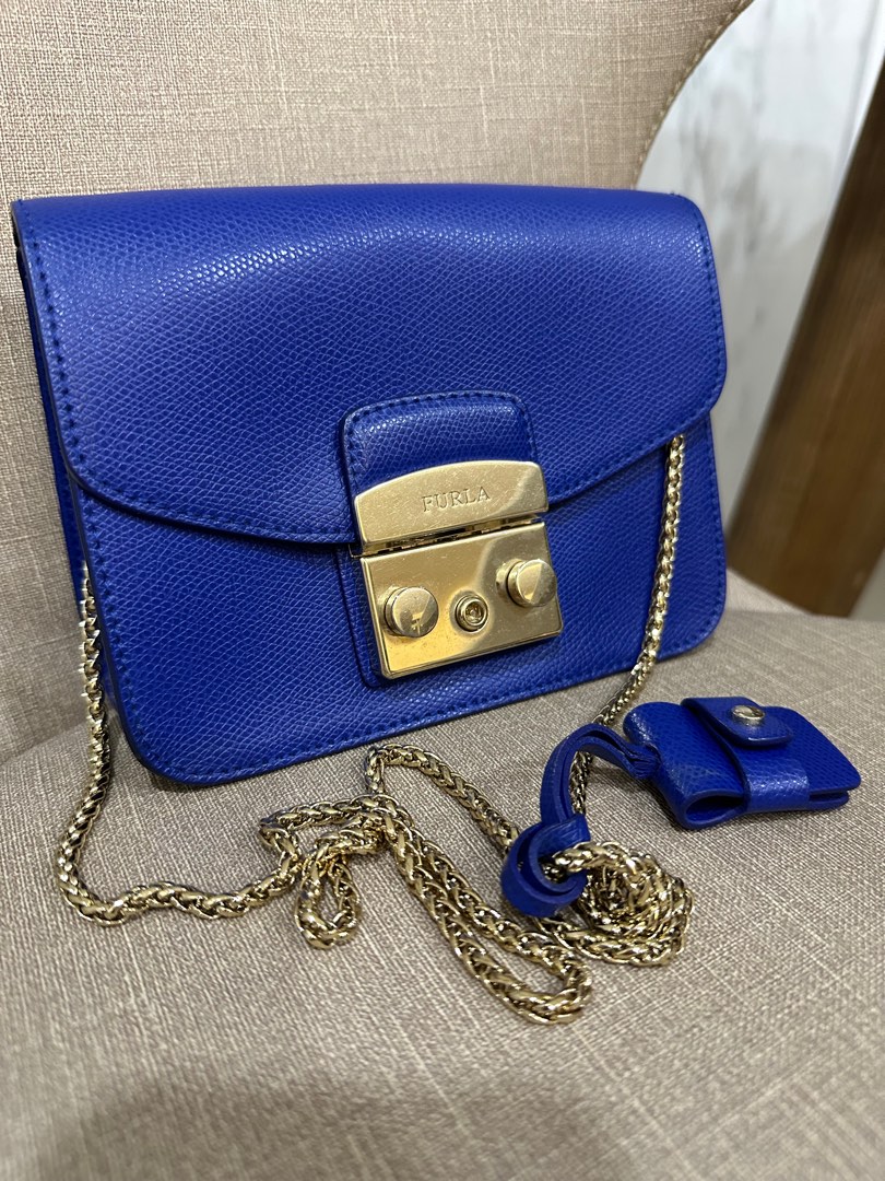 Furla Metropolis Mini Bag Blue Women s Fashion Bags Wallets