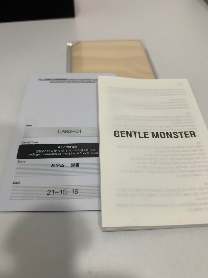 LANG 01 GENTLE MONSTER AUTHENTIC VERIFY USING CODE PINK