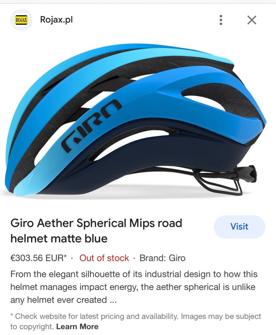 Giro Aether Spherical Road Helmet, Sports Equipment, Bicycles & Parts