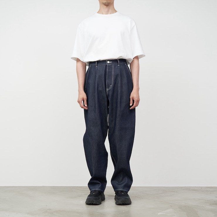 Graphpaper Selvage Denim Two Tuck Pants, 男裝, 褲＆半截裙, 牛仔褲
