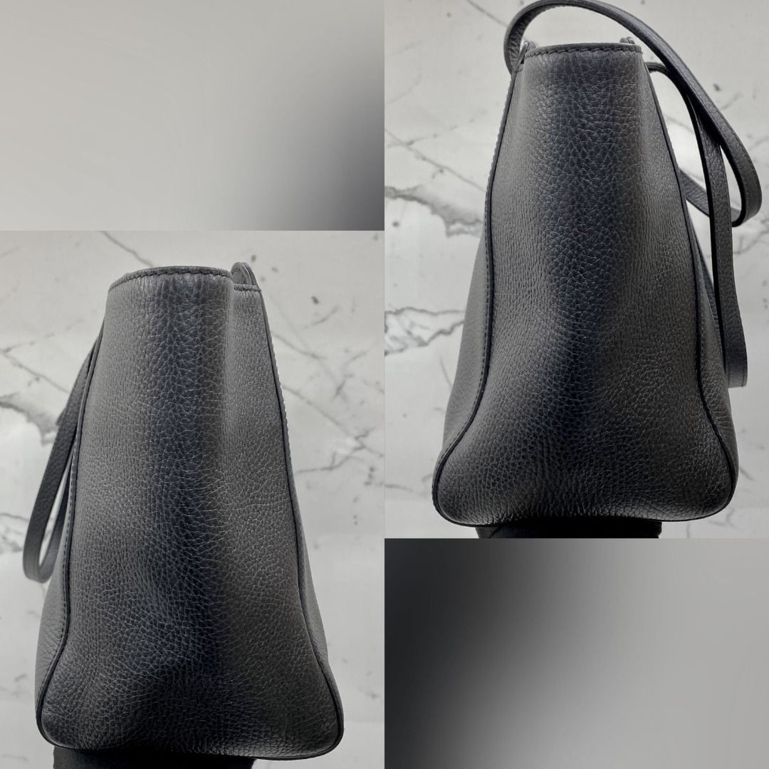 GUCCI 354408 BLACK LEATHER SHOULDER BAG 227032912 SI, Women's Fashion ...