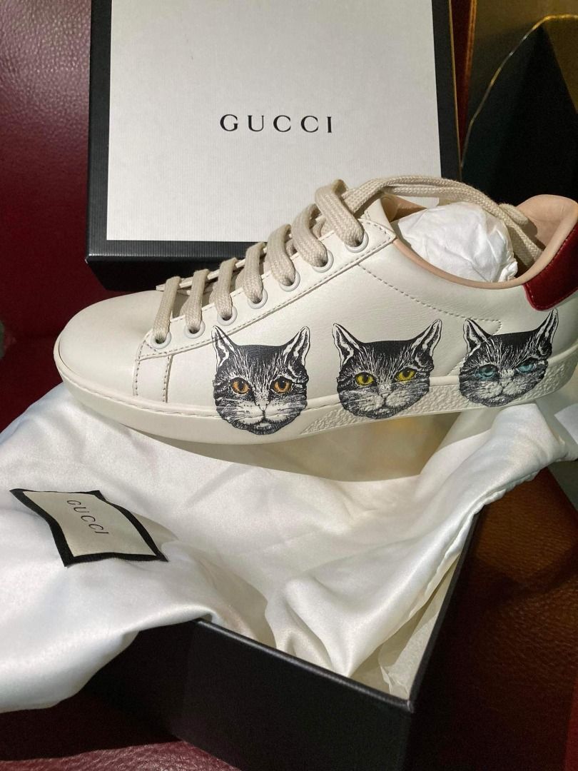 試着のみ GUCCI グッチ エース ミスティックキャット スニーカー 38-